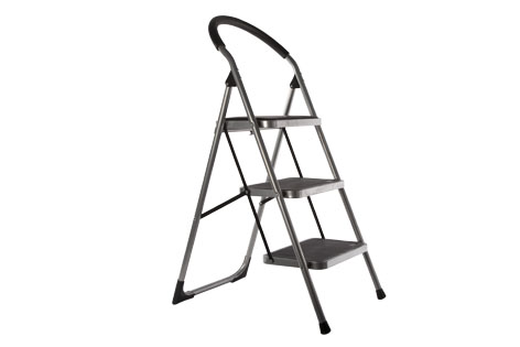 Leiter 3 Stufen 150kg max. schwarz